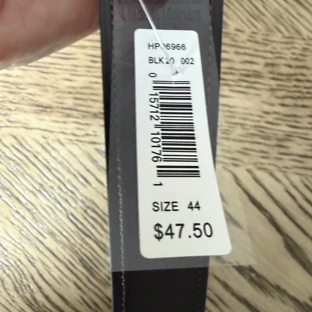 Perry Ellis Portfolio Mens Reversible Belt Black Brown Gunmetal Buckle 44 NWT